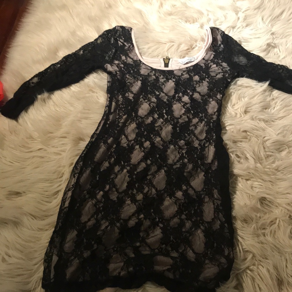 Dress cream and black